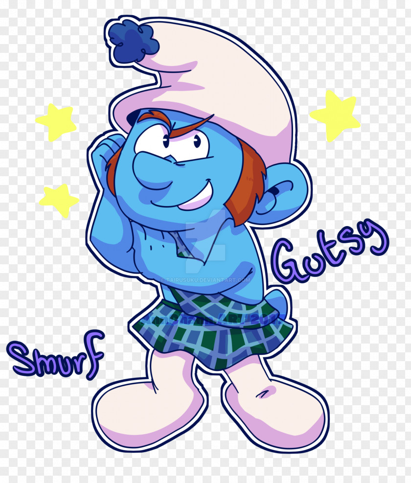 Smurfs Gutsy Smurf Brainy Vexy Clumsy Art PNG