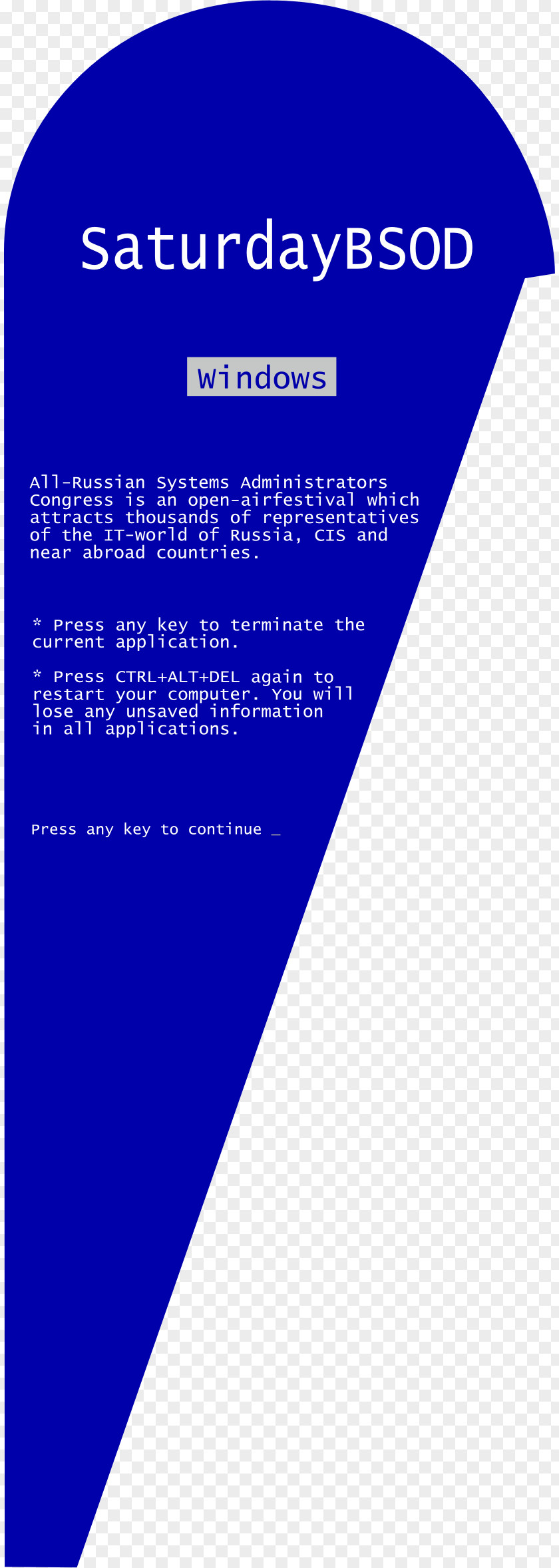 Bsod Clip Art Blue Image PNG