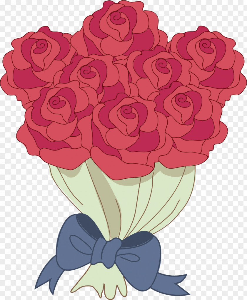 Creative Flowers Roses Bouquet Of Garden Beach Rose Flower Illustration PNG