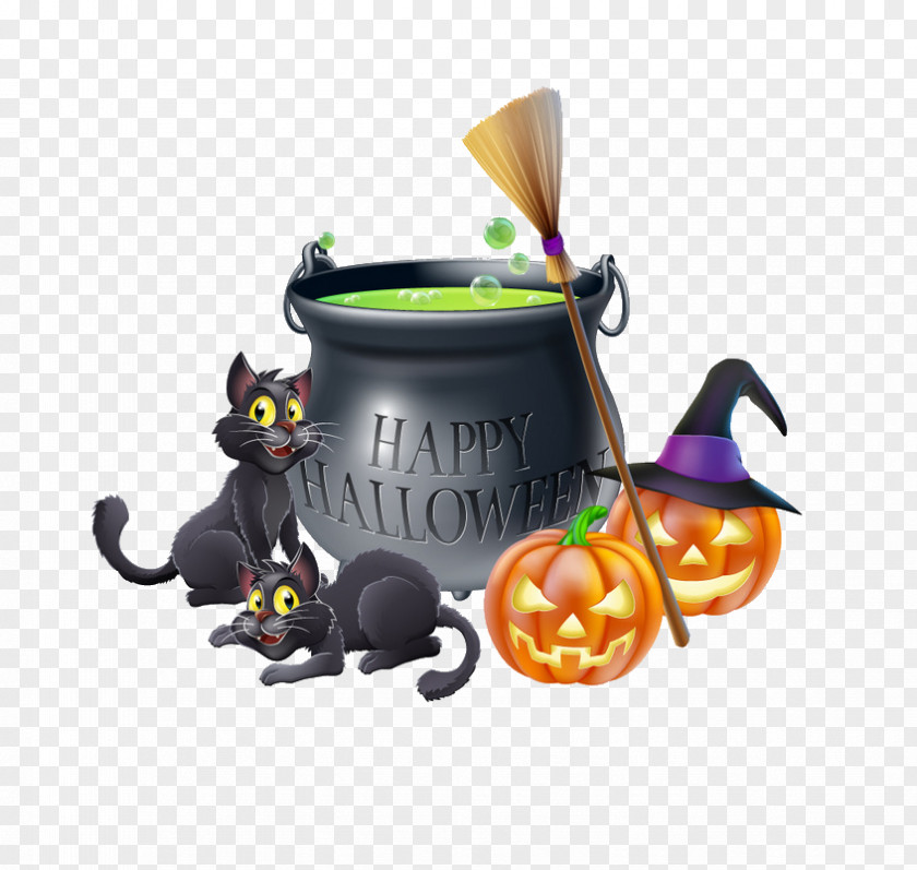 Halloween Witchcraft Cartoon Illustration PNG