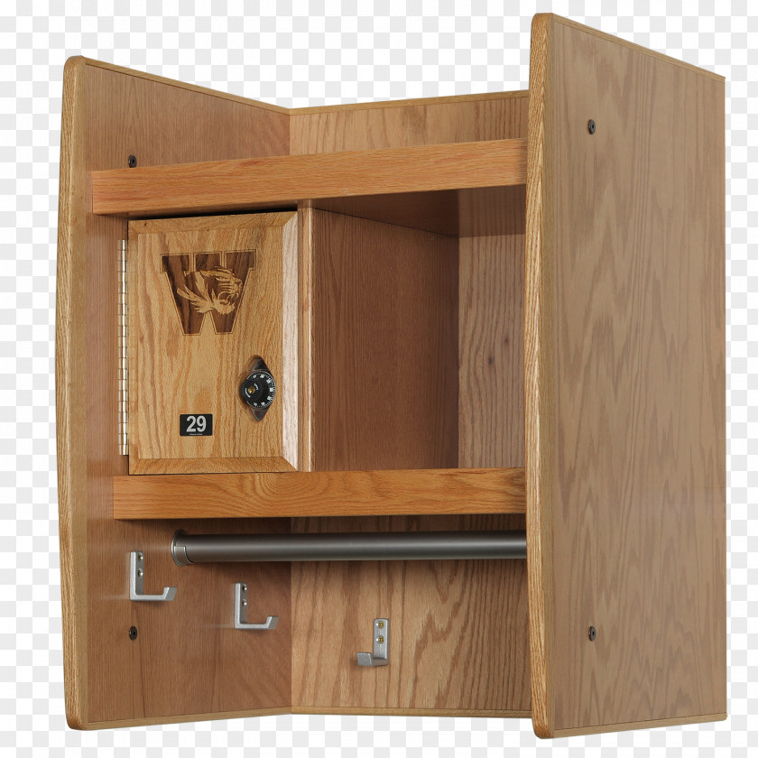 Wooden Box Combination Locker Changing Room Furniture Shelf Wood PNG