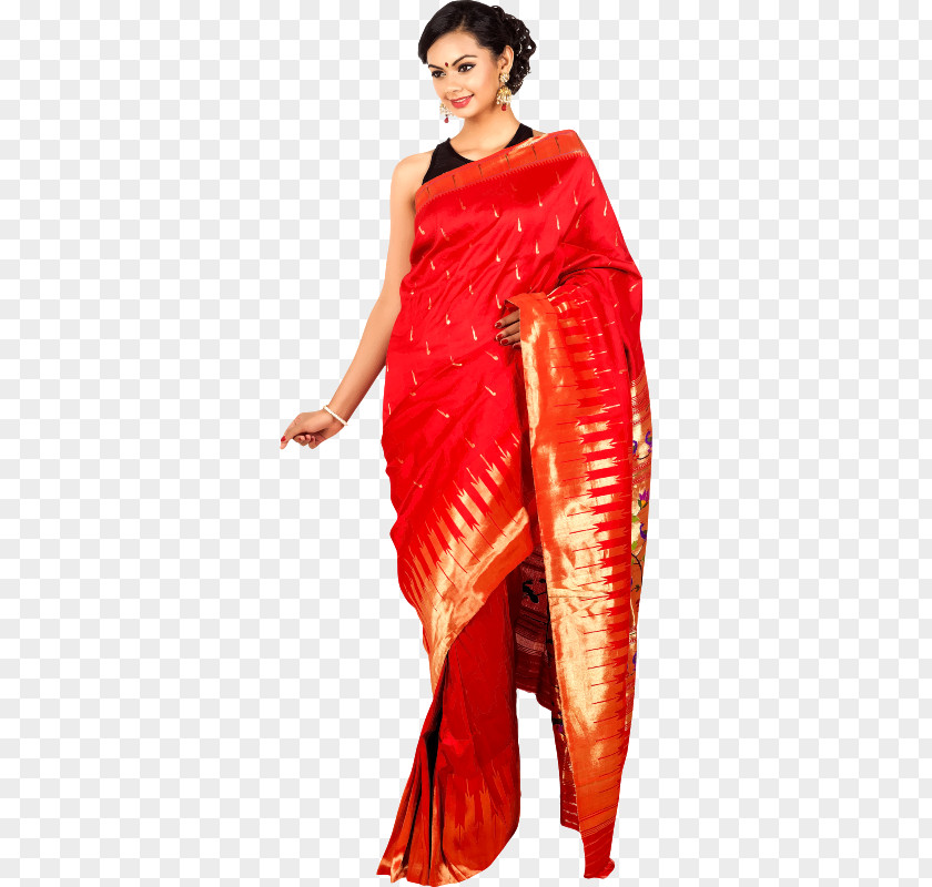Fat Women Wedding Sari Paithani Zari Clothing PNG