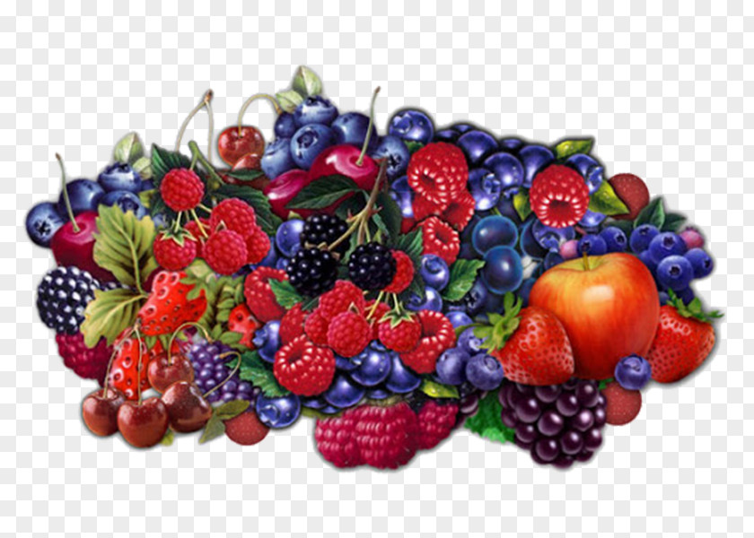 Hand-painted Strawberry Mulberry Torte Fruit Berry Amorodo Cherry PNG