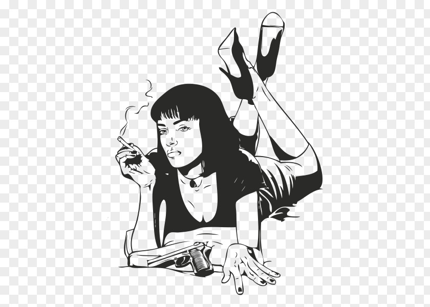 Painting Mia Wallace Wall Decal Art Phonograph Record Film PNG