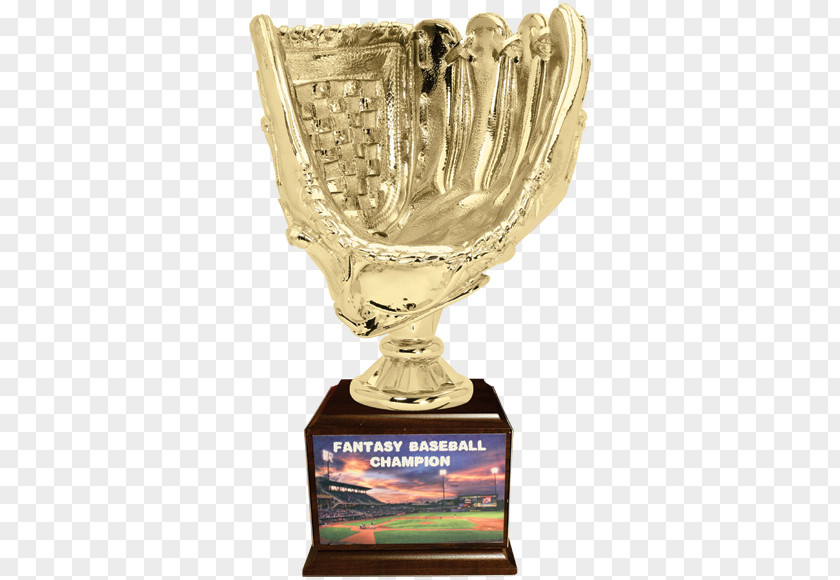 Glass Trophy Baseball Glove Fantasy Award PNG