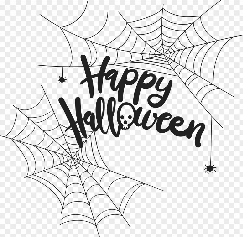 Spider Net Halloween Poster Web PNG