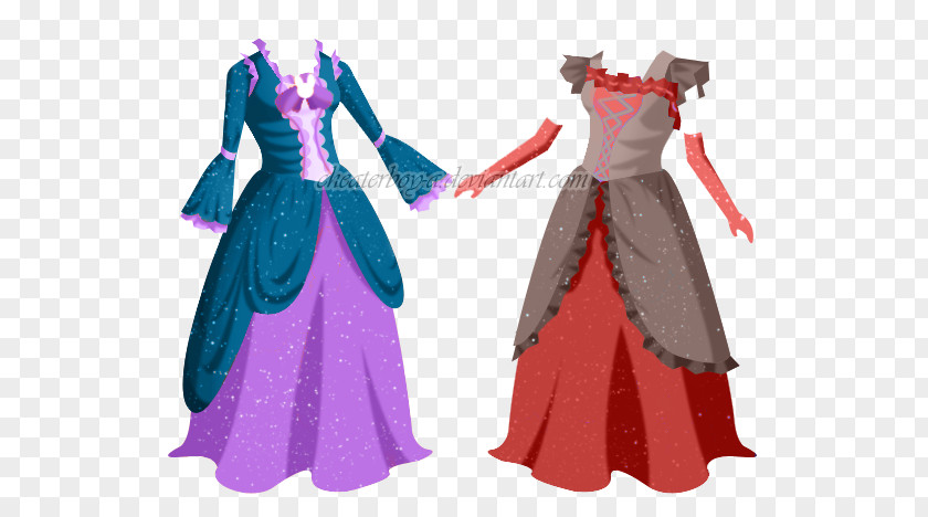 Victorian Dress Gown Shoulder Pink M Outerwear Character PNG