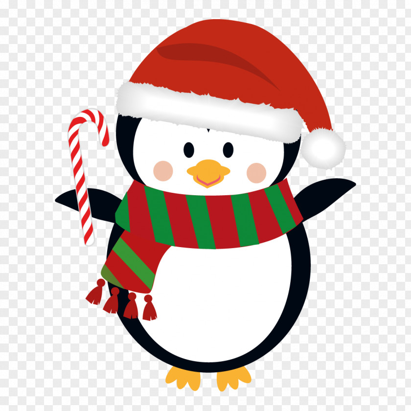 Penguin Christmas Lights Santa Claus Clip Art PNG