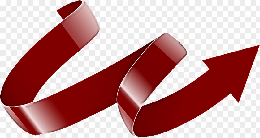 Red Ribbon Material Property Font Logo PNG