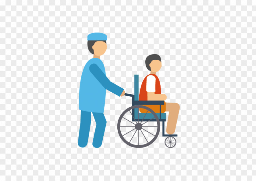 Vector Wheelchair Flat Design PNG