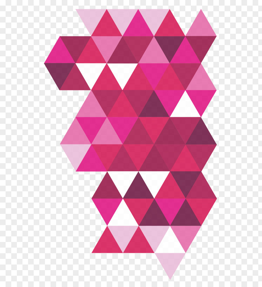 Workspace Triangle Symmetry Pink M Pattern PNG