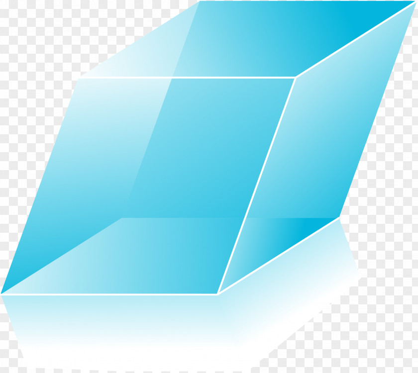 Blue Cube Geometry Geometric Shape PNG