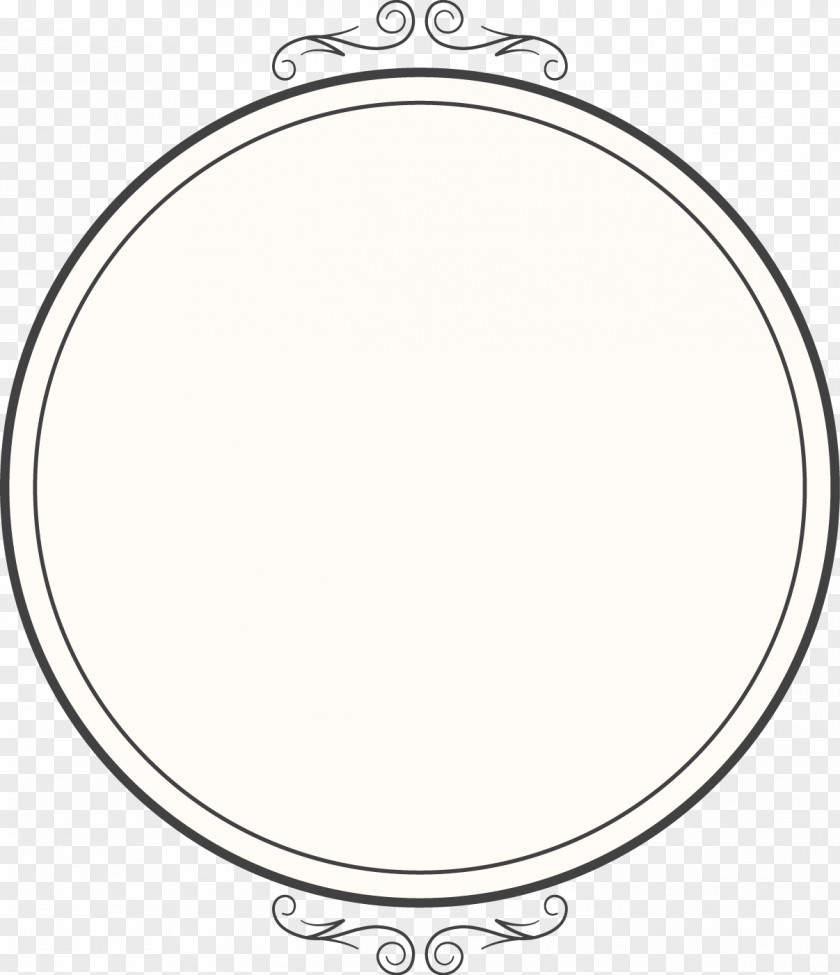 Vector Creative Design Round Mirror Frame Diagram Wire-frame Model Download PNG