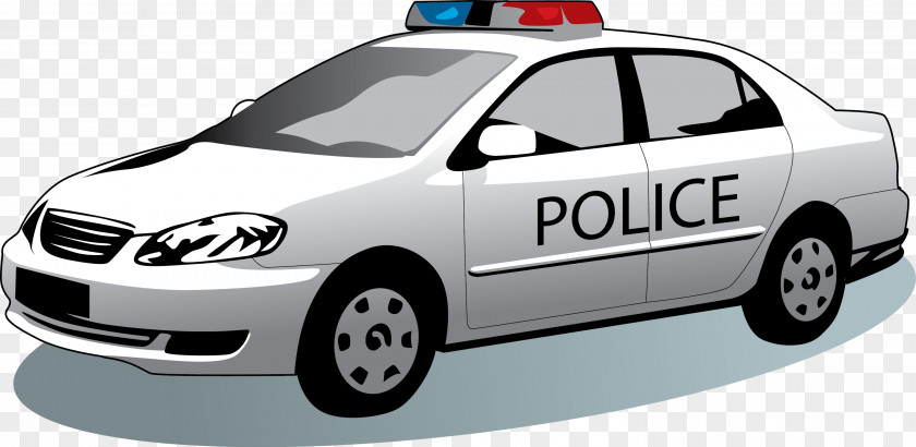 Vector Police Car Abroad Art Drawing PNG