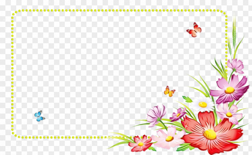 Rectangle Wildflower Love Background Frame PNG