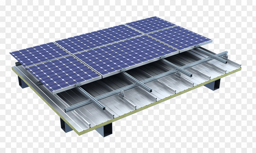 Building Metal Roof Solar Panels Photovoltaics Photovoltaic System PNG