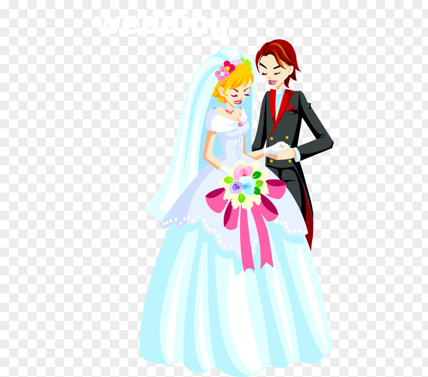 Cartoon Bride And Groom Bridegroom Wedding Clip Art PNG