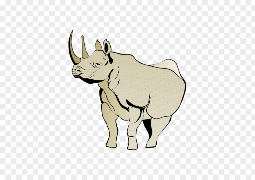 Cartoon Rhino Rhinoceros Cattle PNG