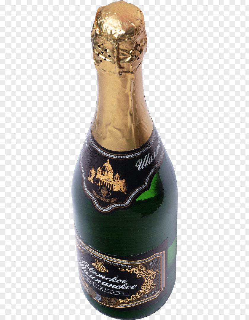 Champagne Sovetskoye Shampanskoye Wine Bottle PNG