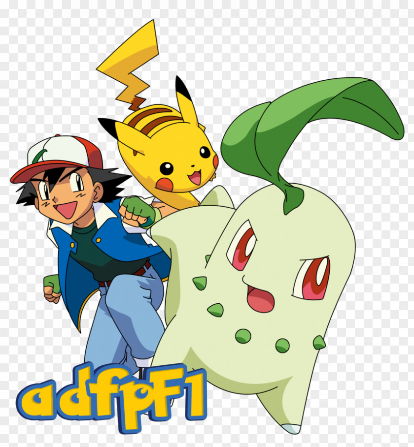 Chikorita Vector Ash Ketchum Pikachu Totodile Bayleef PNG