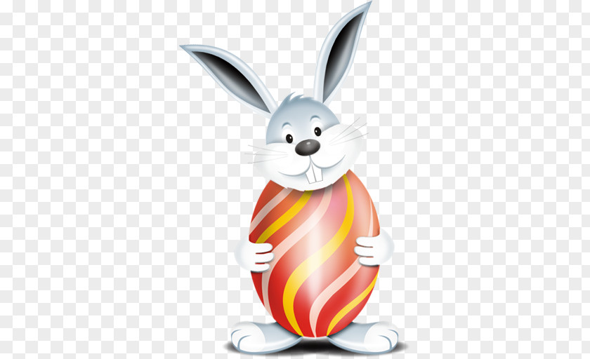 Easter Bunny HD Red Egg Icon PNG