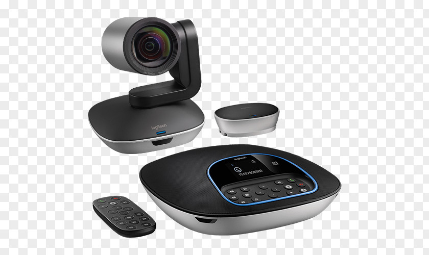 Logitech Microphone Grupo Logi Bundle Full HD Webcam 1920 X 1080 Pix GROUP Stand Videotelephony PNG