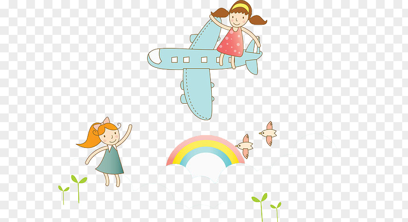 Aircraft Airplane Flight Cartoon Illustration PNG