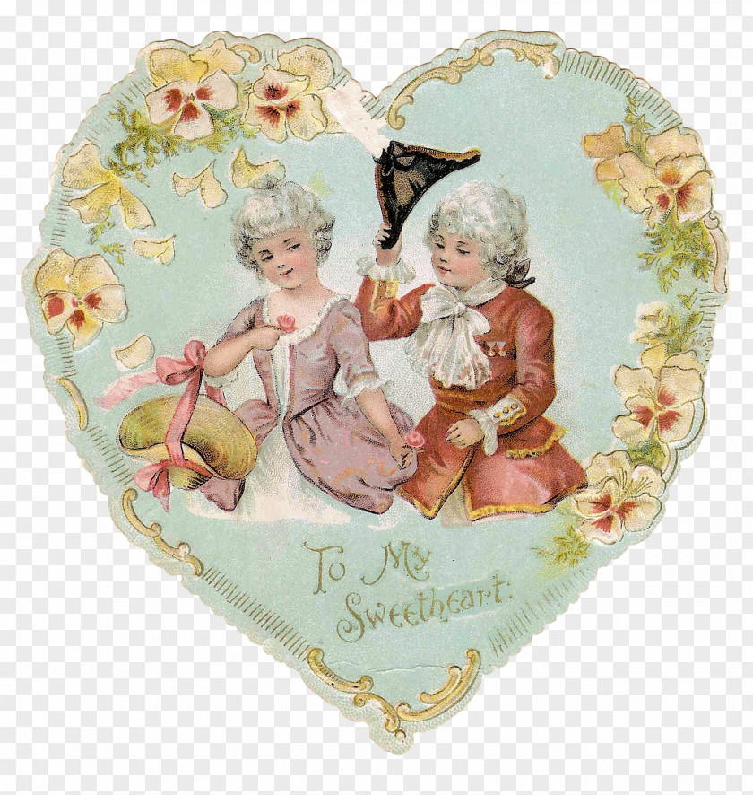 Antique Valentine's Day Victorian Era Clip Art PNG