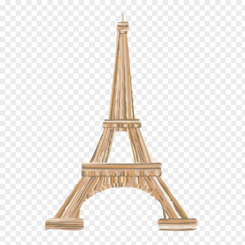 Cartoon Painted Pyramid Eiffel Tower Illustration PNG