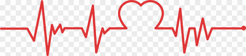 Heartbeat Line Chart Heart Rate Electrocardiography Red PNG