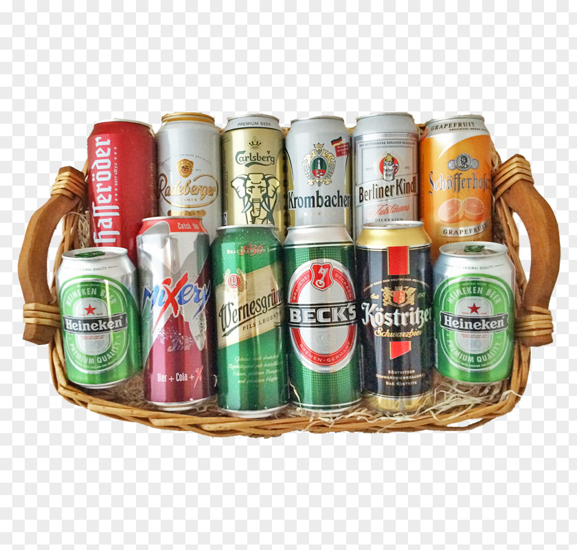 Krombacher Hamper Aluminum Can Food Gift Baskets Tin PNG