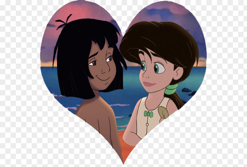 Love Is In The Air Mowgli Couple Art Friendship PNG