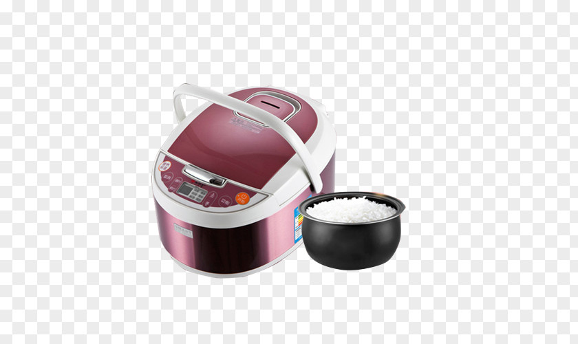 Purple Rice Cooker Congee Cooked Food Cooking PNG