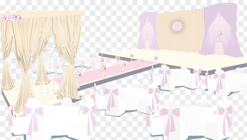 Romantic Pink Wedding Set Interior Design Services Textile Angle PNG
