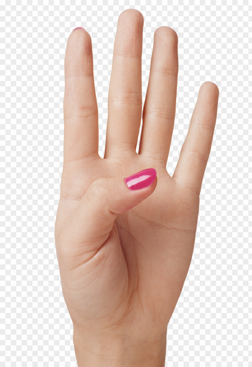 Hand Showing Four Fingers Clipart Image Finger PNG