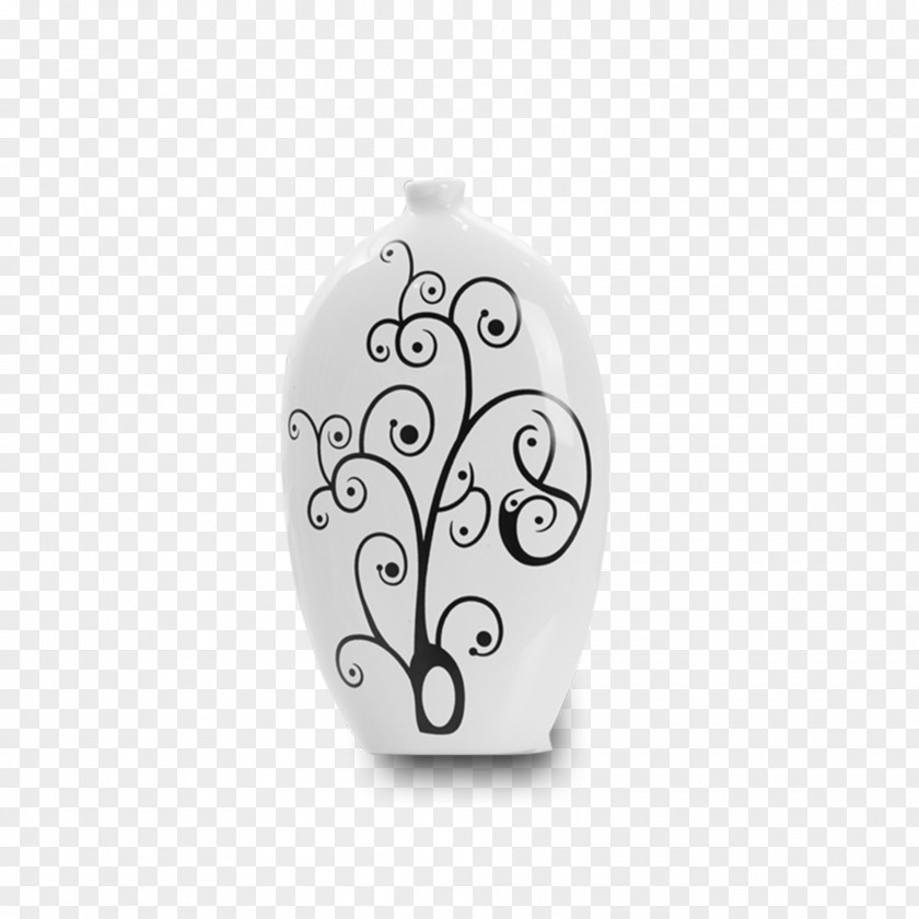 White Bottle Black And Vase Ceramic Flowerpot PNG