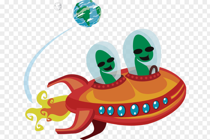 Alien Spaceship Vector Material Clip Art PNG