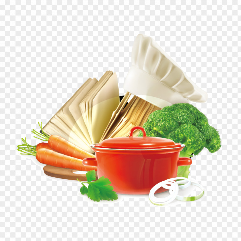 Chef Hat And Vegetables Cooking Vegetable Illustration PNG