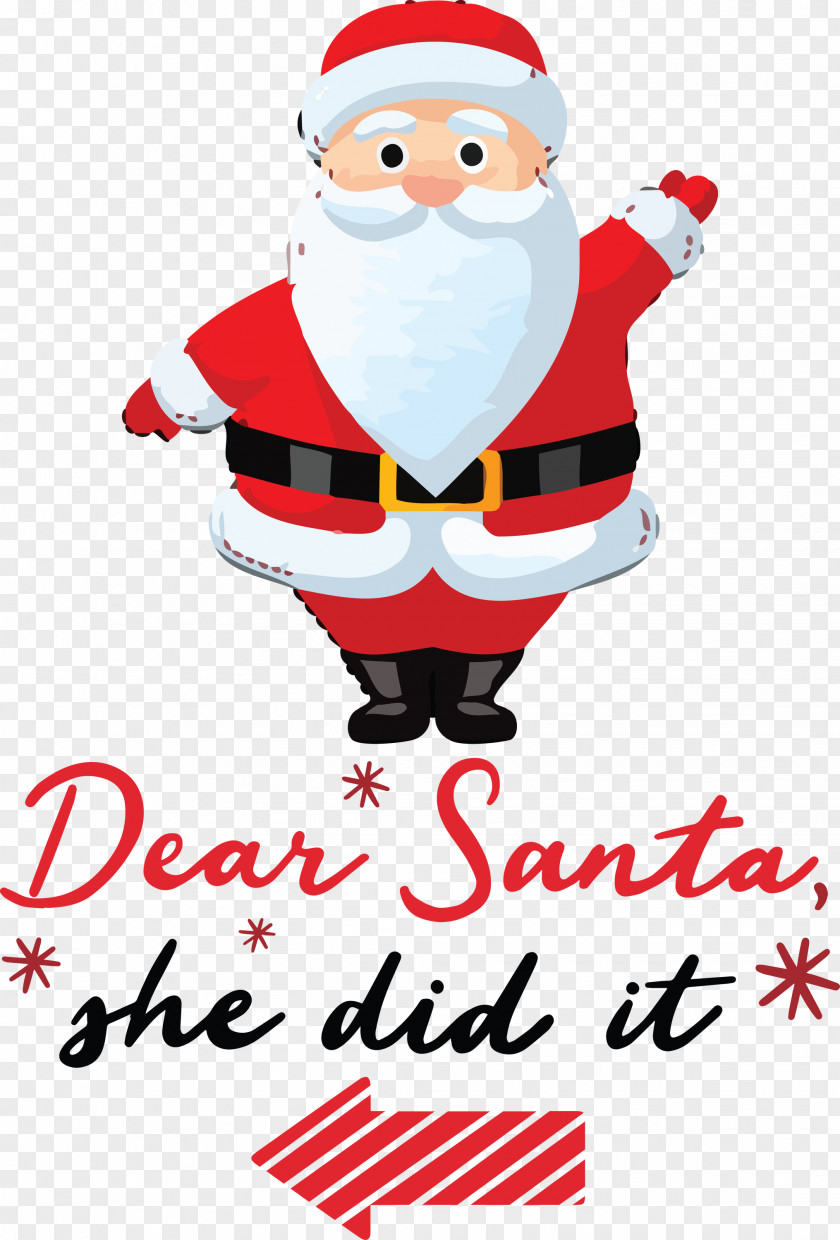 Dear Santa Claus Christmas PNG