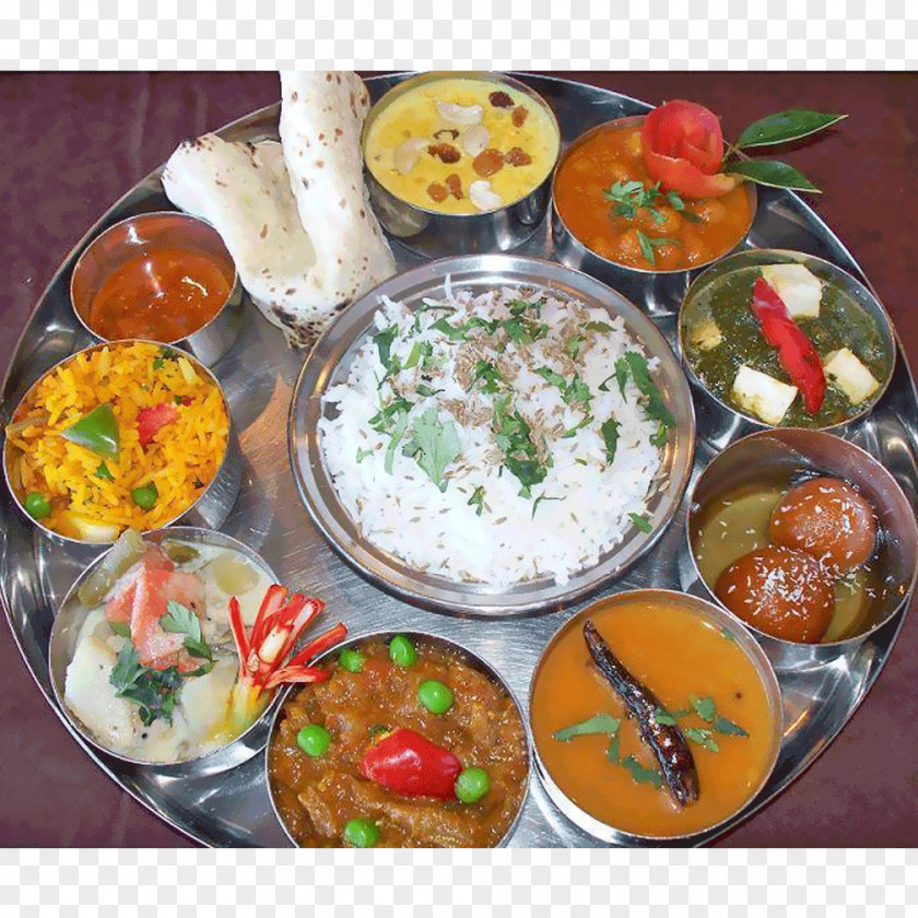 India North Indian Cuisine Paratha Vegetarian Thali PNG