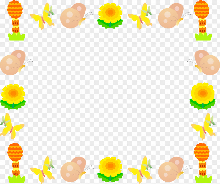 Spring Frame Flower Clip Art PNG