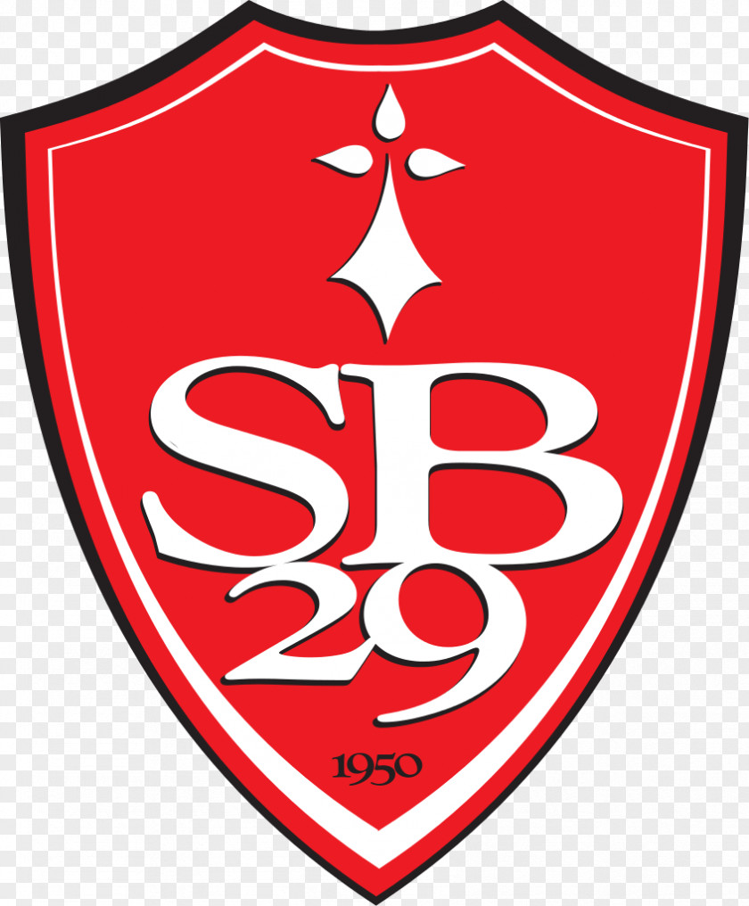 Stade Brestois Logo PNG Logo, white and red SB 29 logo clipart PNG