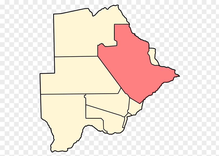 Map Central District Blank Geography Of Botswana Wikipedia PNG