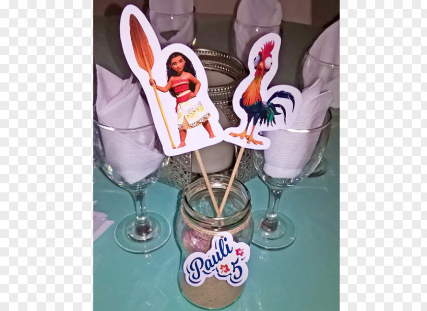 Moana Theme Wine Glass Shoe PNG