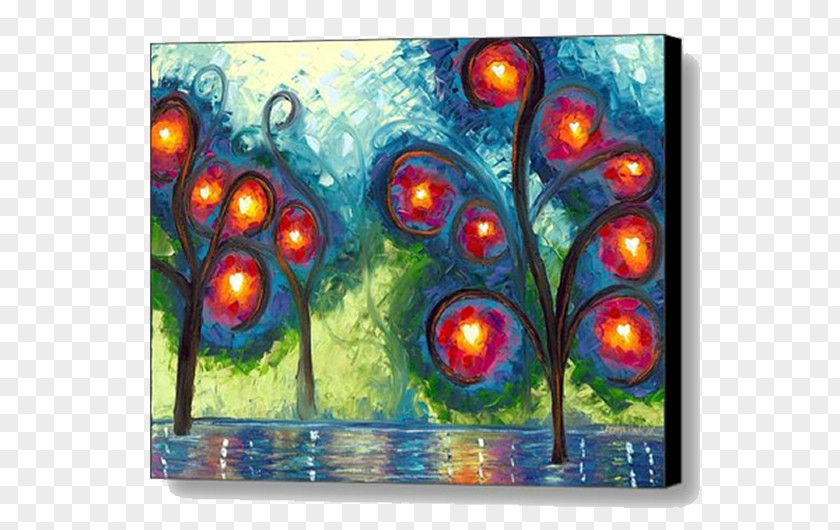 Canvas Print Acrylic Paint Modern Art Painting Still Life PNG