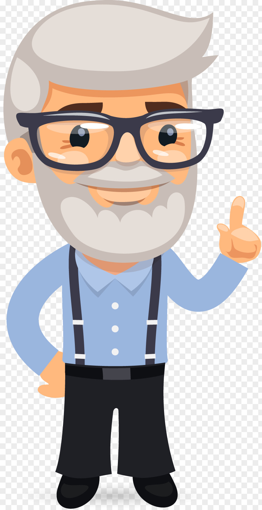 Cartoon Senior Mathematics Professor Picture Text Icon PNG