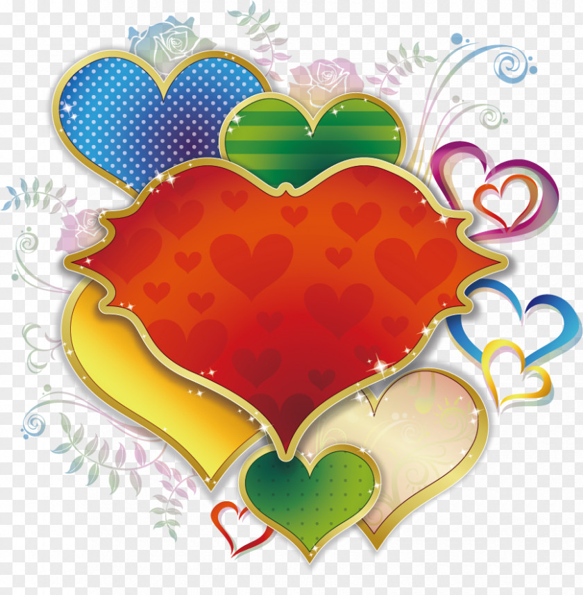 Fashion Heart-shaped Frame PNG