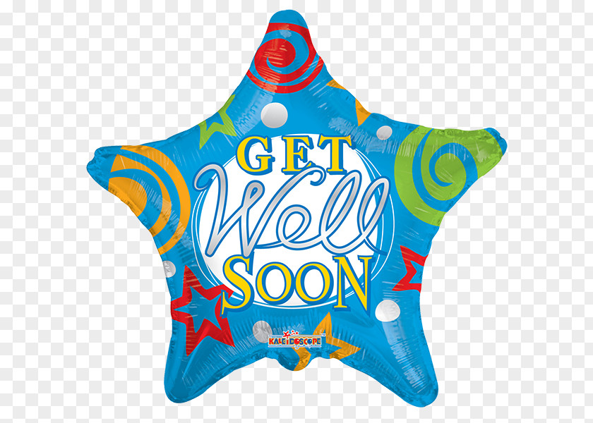 Get Well Soon Star Student Temporary Tattoos Helium Toy Balloon Long Tail PNG