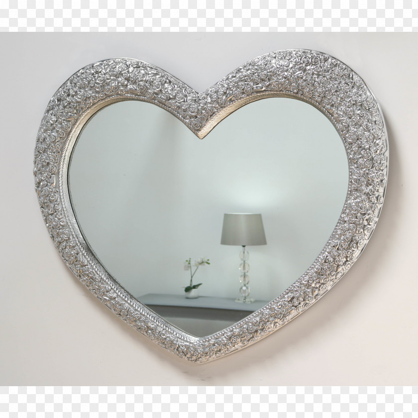 Heart-shaped Material Mirror Picture Frames Heart Gold PNG