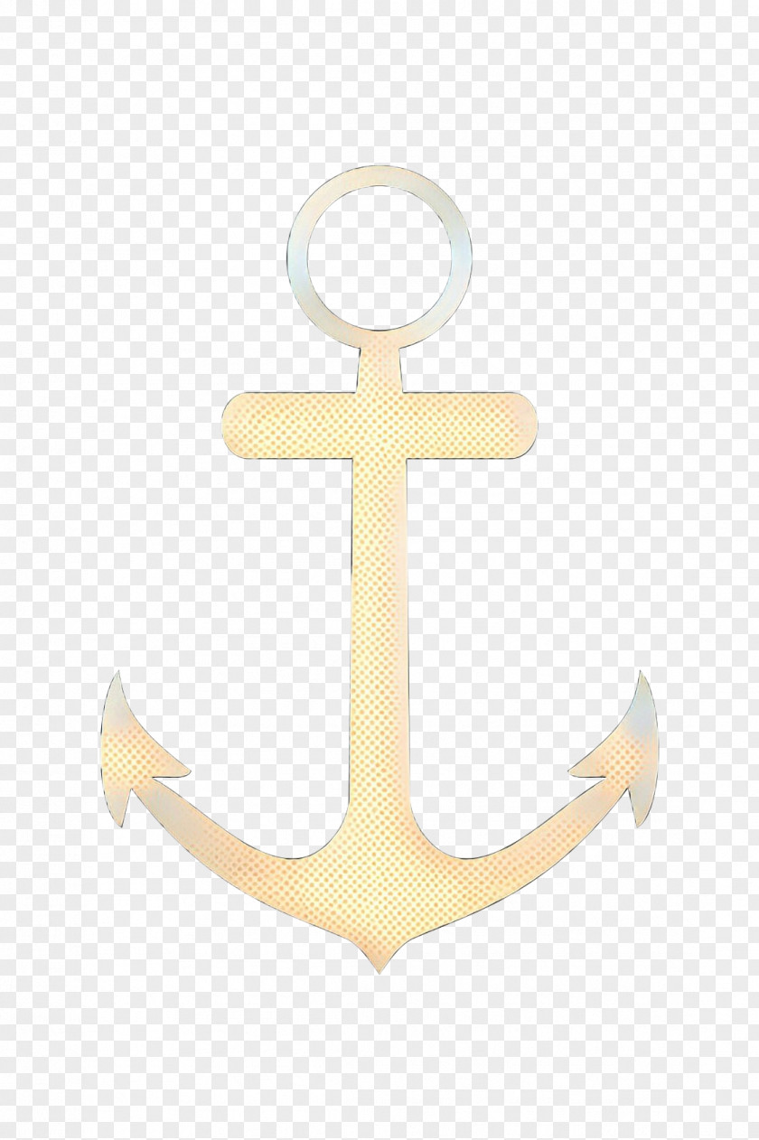 Jewellery Fashion Accessory Anchor Cross Symbol Beige Pendant PNG